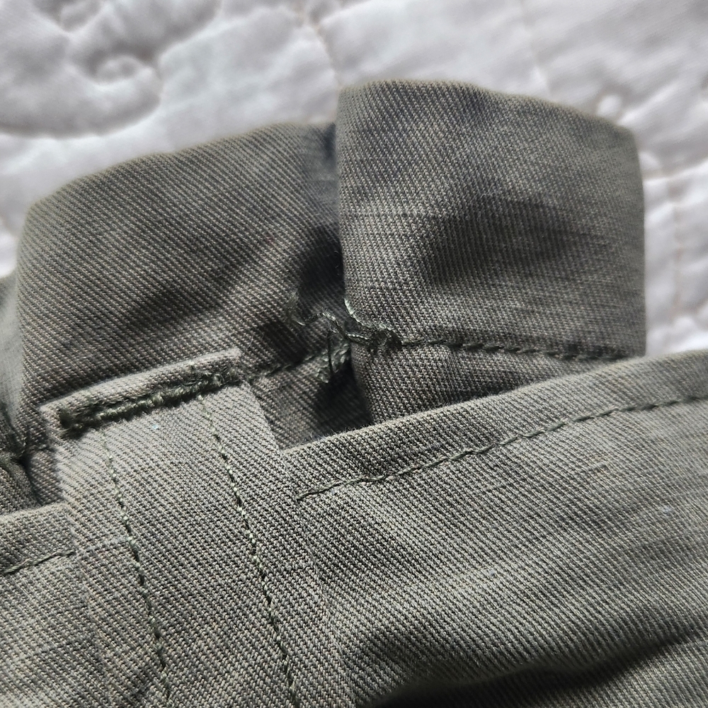 A.L.C. Kai Belted Cargo Mini Skirt Size 8 Army Olive Green Linen Cotton Revolve - Picture 11 of 11